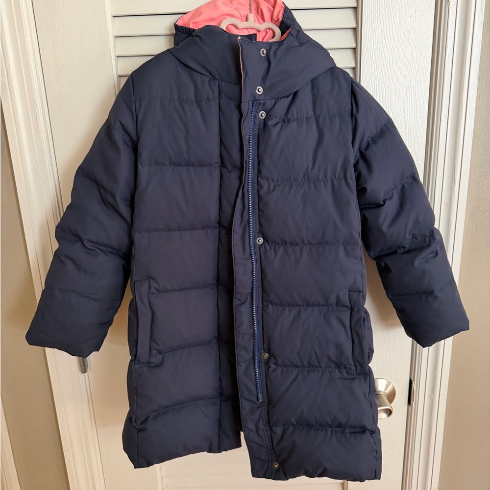 Crewcuts Dark Blue and Pink Puffer Jacket
